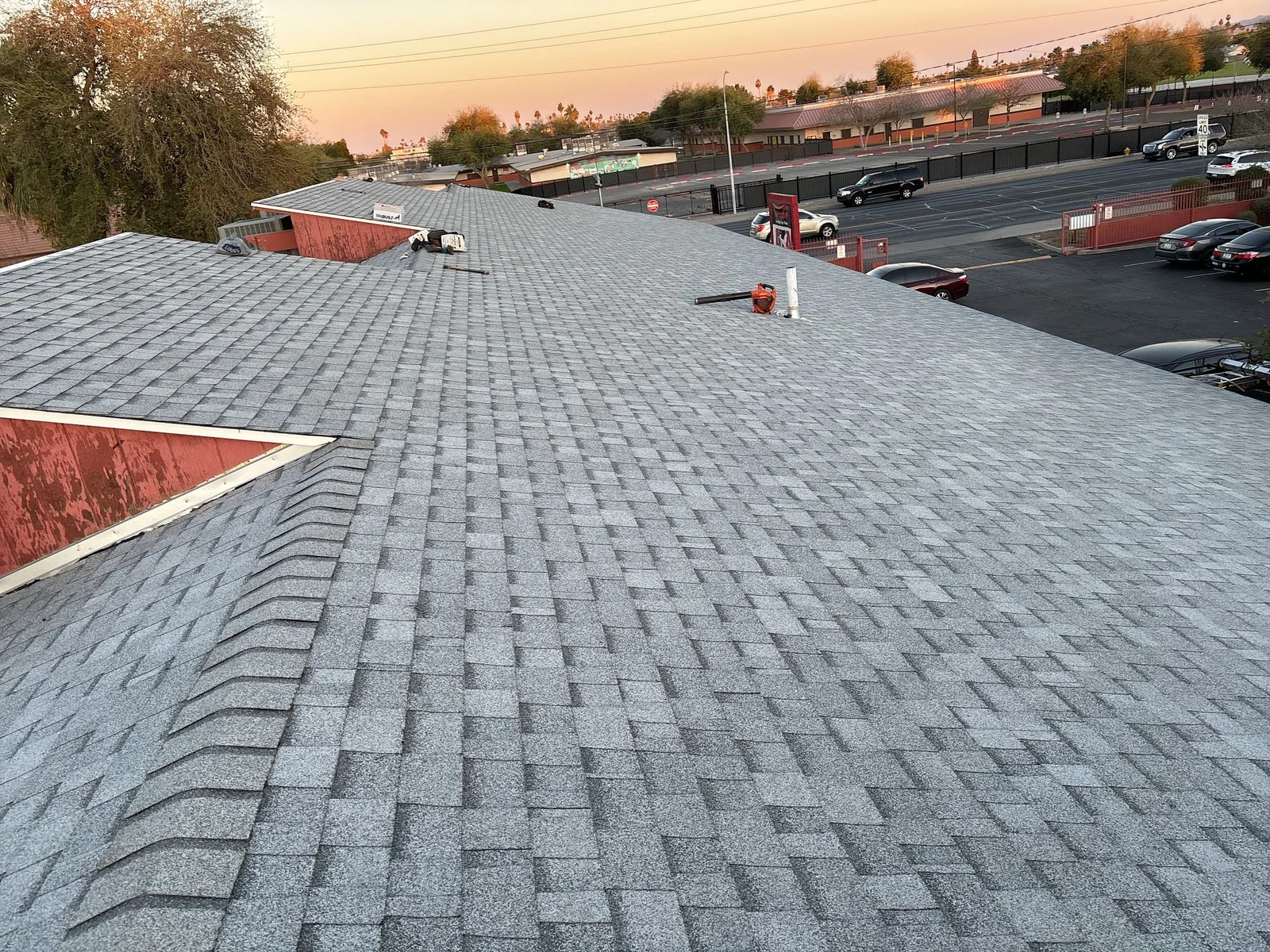 grey shingle roofing